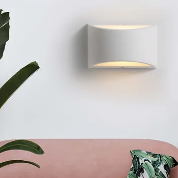 

2020 Modern Simple Style Wall Lamp Bedroom Bedside Lamp The Minimalist Gypsum Hallway Room TV Background Wall Light