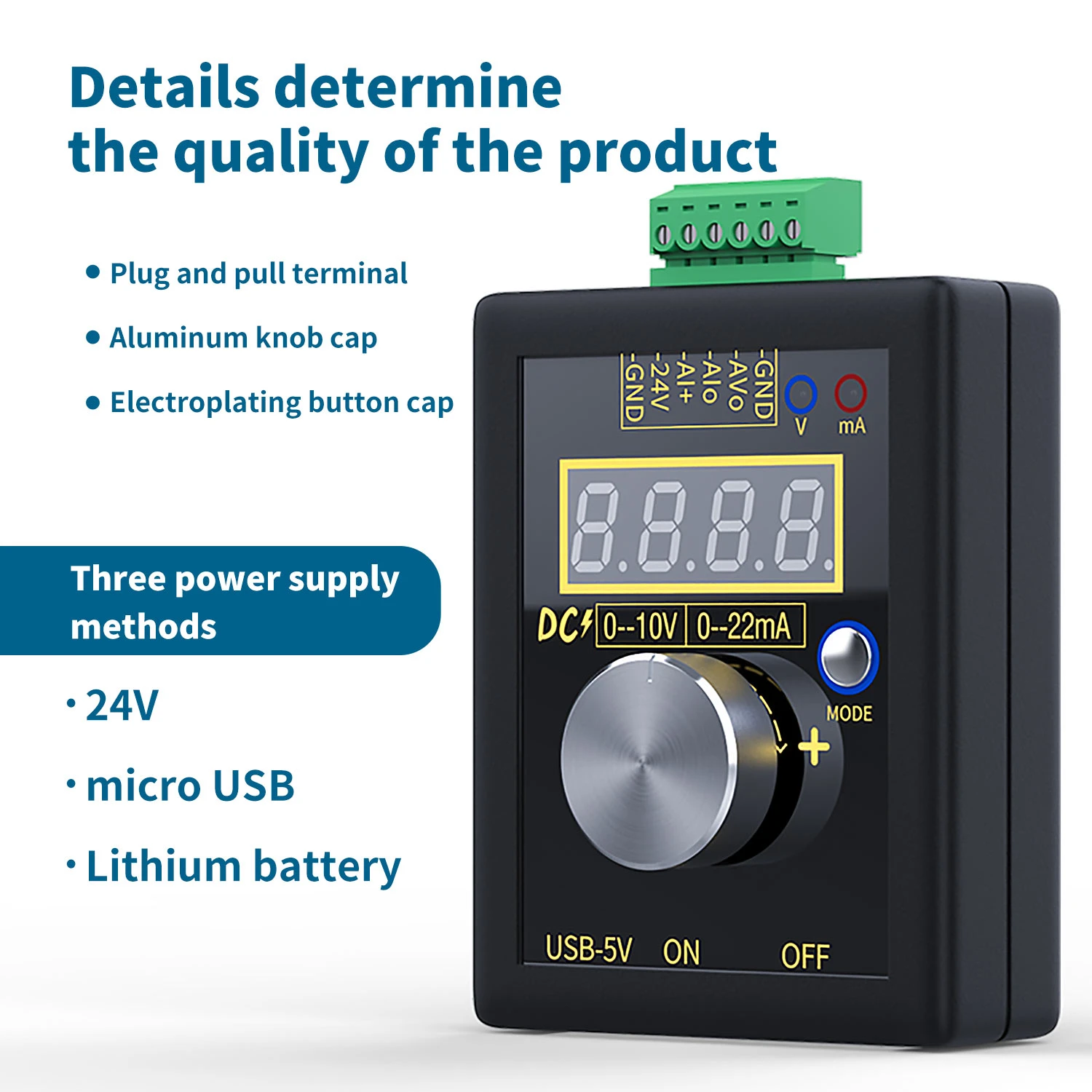 for Valve Adjustment Nverter Control Instrument Test PLC Debugging LED Test Coarse/Fine Tuning Current Generator 4-20mA Digital Current Generator for Valve Adjustment Nverter Control Instrument Test PLC Debugging LED Test Coarse/Fine Tuning Current Generator 4-20mA Digital Current Generator