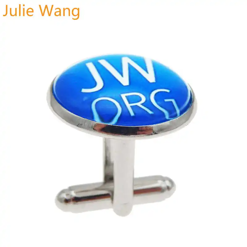 Запонки Julie Wang JW ORG запонки из голубого стекла кабошон для мужской рубашки манжеты