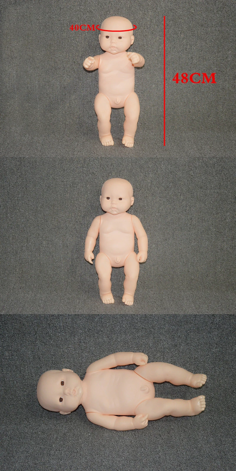 48cm Baby Boy Full Mannequins Manikin Display Infant Mannequins Show Practice Clothes Mannequin Nurse Use Hospital Shop (1)