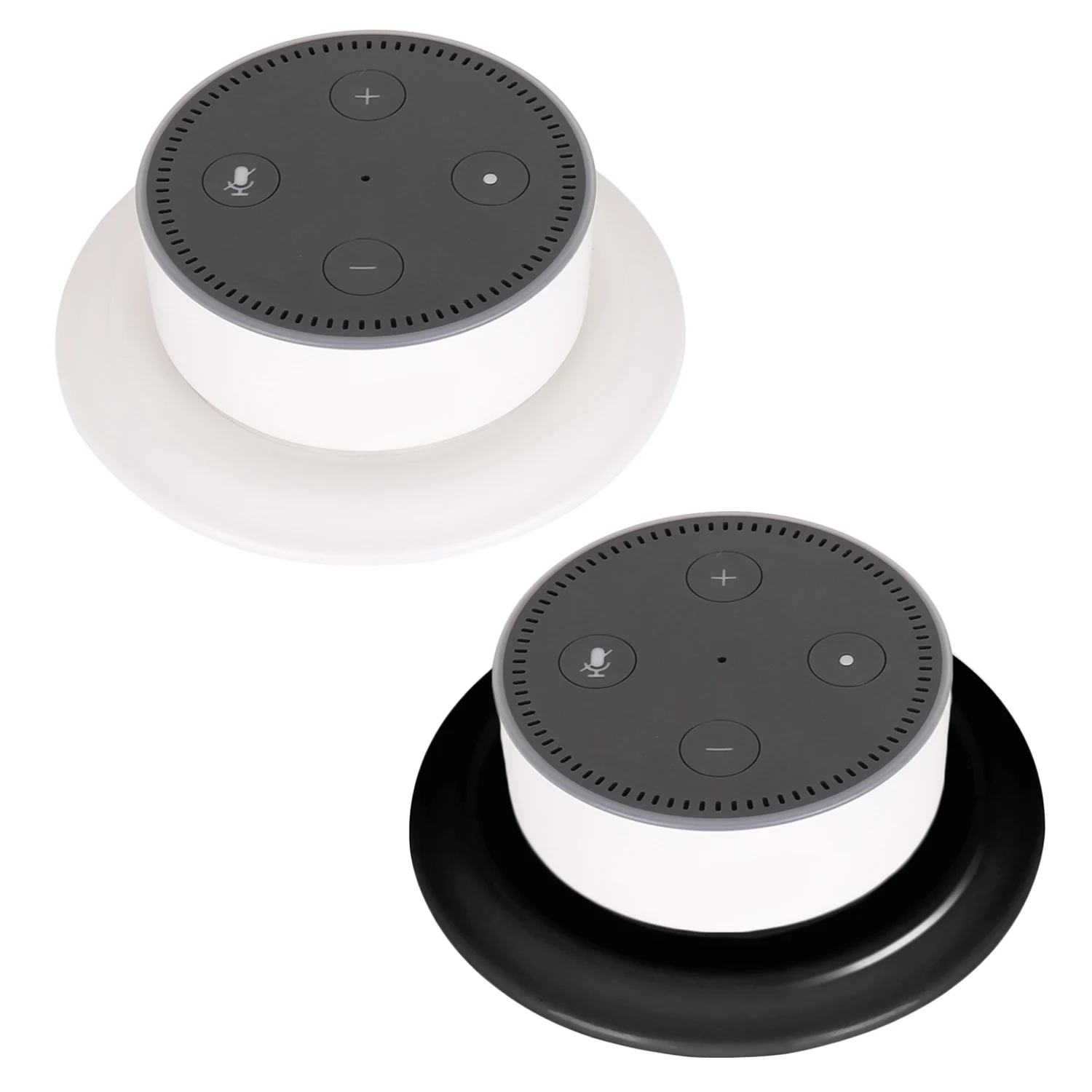 Besegad 2PCS 360 Degree Rotation Magnetic Wall Mount Holder Stand for Amazon Echo Dot 2 2nd Gen Google Home Mini Smart Speaker