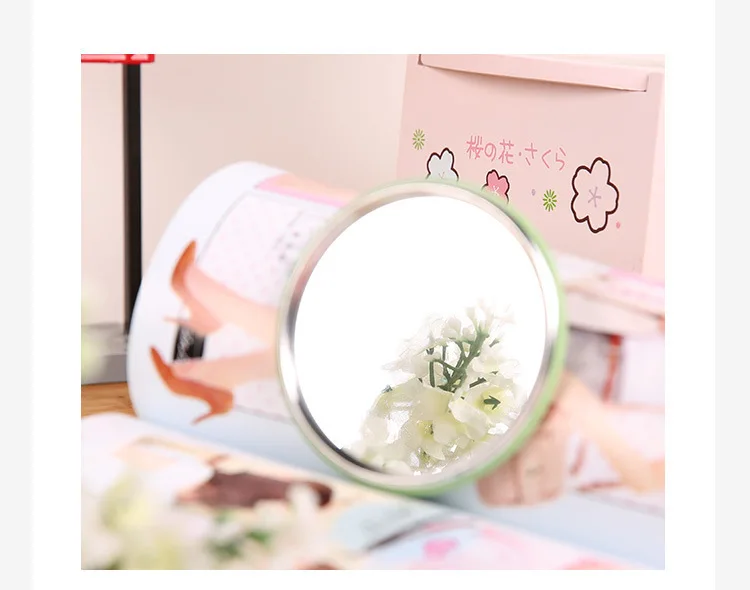 Южная Корея Корейский стиль косметическое мини-зеркало портативное компактное зеркало для макияжа портативное зеркало для макияжа небольшое круглое зеркало