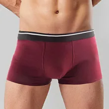 Men's Cotton Boxers Large Size Mans Sexy Underwear Male Solid Breathable Boxers Briefs Mid-waist Bottom Panties Male BoxerShort