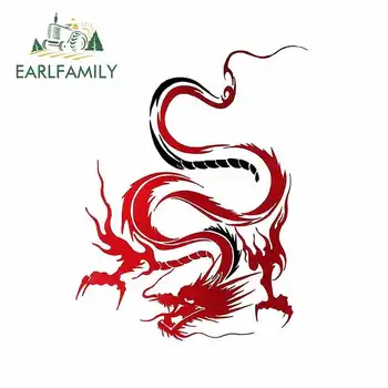 

EARLFAMILY 13cm x 10.3cm for Cartoon Dragon Funny Car Stickers Oem Vinyl JDM Bumper Trunk Truck Graphics Accessories Fine Decal