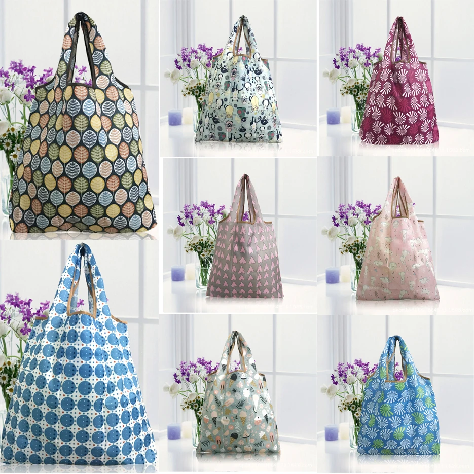 Новые модные Складные Многоразовые Эко сумка для покупок складные сумки Удобные сумки для хранения большой емкости