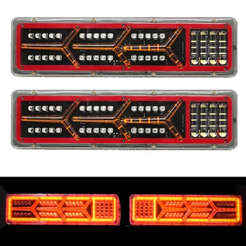 

car styling car truck Rear taillight led trailer taillights waterproof Flow Steering brake reversing traffic fog lamp universal
