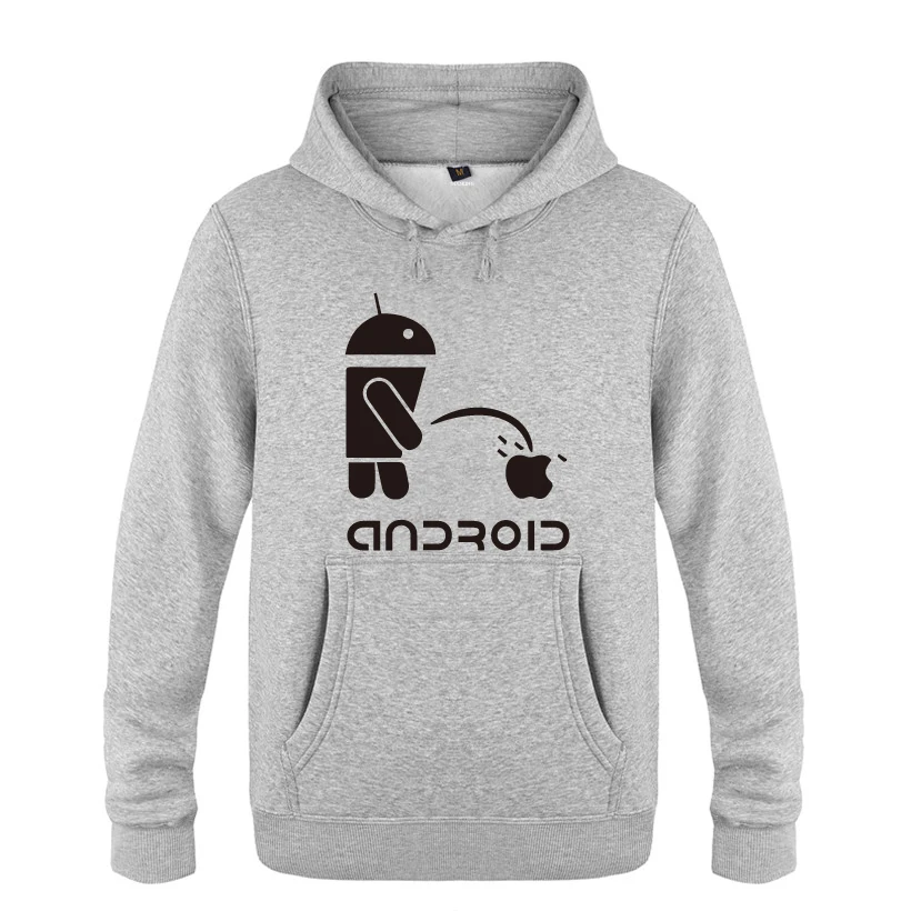 Android крутые забавные толстовки мужские мужские с капюшоном флисовый пуловер толстовки - Цвет: HUIY HET