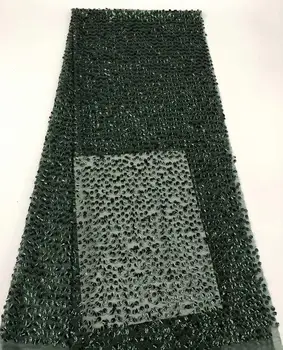 

African Lace Fabric 2019 High Quality African Tulle Lace Fabric With Sequins French Net Lace For Women Dress New FR-121