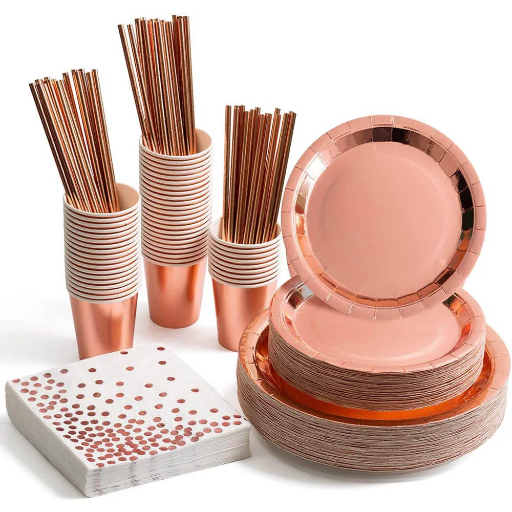 250 шт. вечерние принадлежности одноразовый поднос алюминиевой фольги вилки и ложки набор трубочек подходит