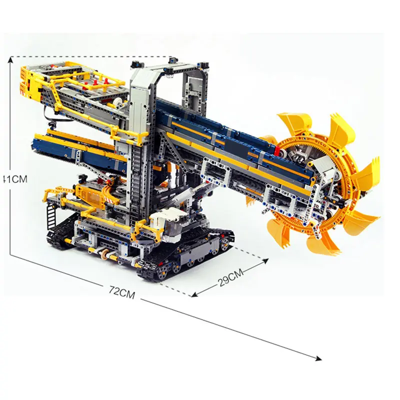 Ковшовый колесный экскаватор, 3929 шт, совместимый Technic 20015 42055, строительные блоки, кирпичи, развивающая игрушка, подарок на день рождения для детей