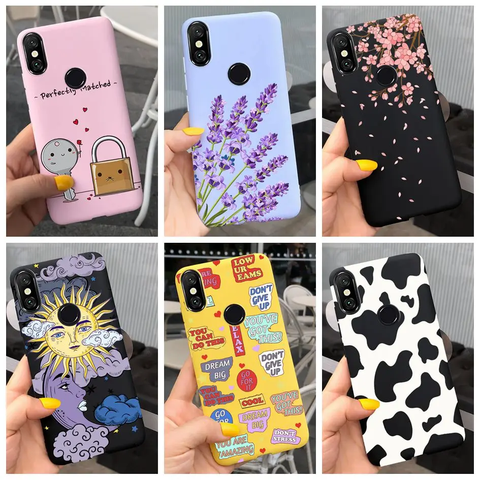 Чехол для Xiaomi Redmi Note 6 Pro 26 дюйма противоударный бампер с популярными узорами