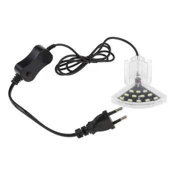 

White Light EU 100-240V LED Clip-on Fish Tank Aquarium Lighting Bulb Water Aquatic Plant Growth Lamp