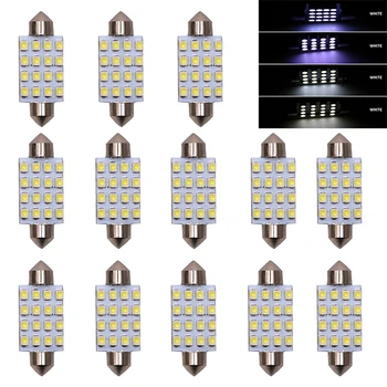 

Bright 31 36 39 41mm 2835 1210 16 SMD LED Light Car Reading License Plate Door Dome Tail Lights Accessories Part 12V Bulb White