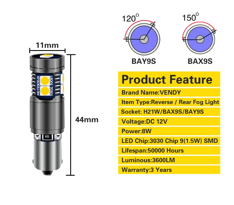 1 шт. Автомобильный светодиодный обратный светильник с can-bus BA9S BAX9S BAY9S H21W лампы для audi a3 r8 s3 bmw 323i x3 x6 vw beetle touareg cc volvo c70 s60