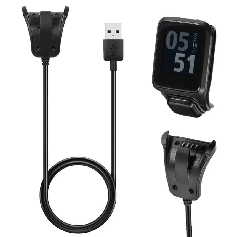 Горячая Синхронизация данных USB зарядное устройство клип зарядный кабель для TomTom 2 3 Runner Golfer gps часы Dec15