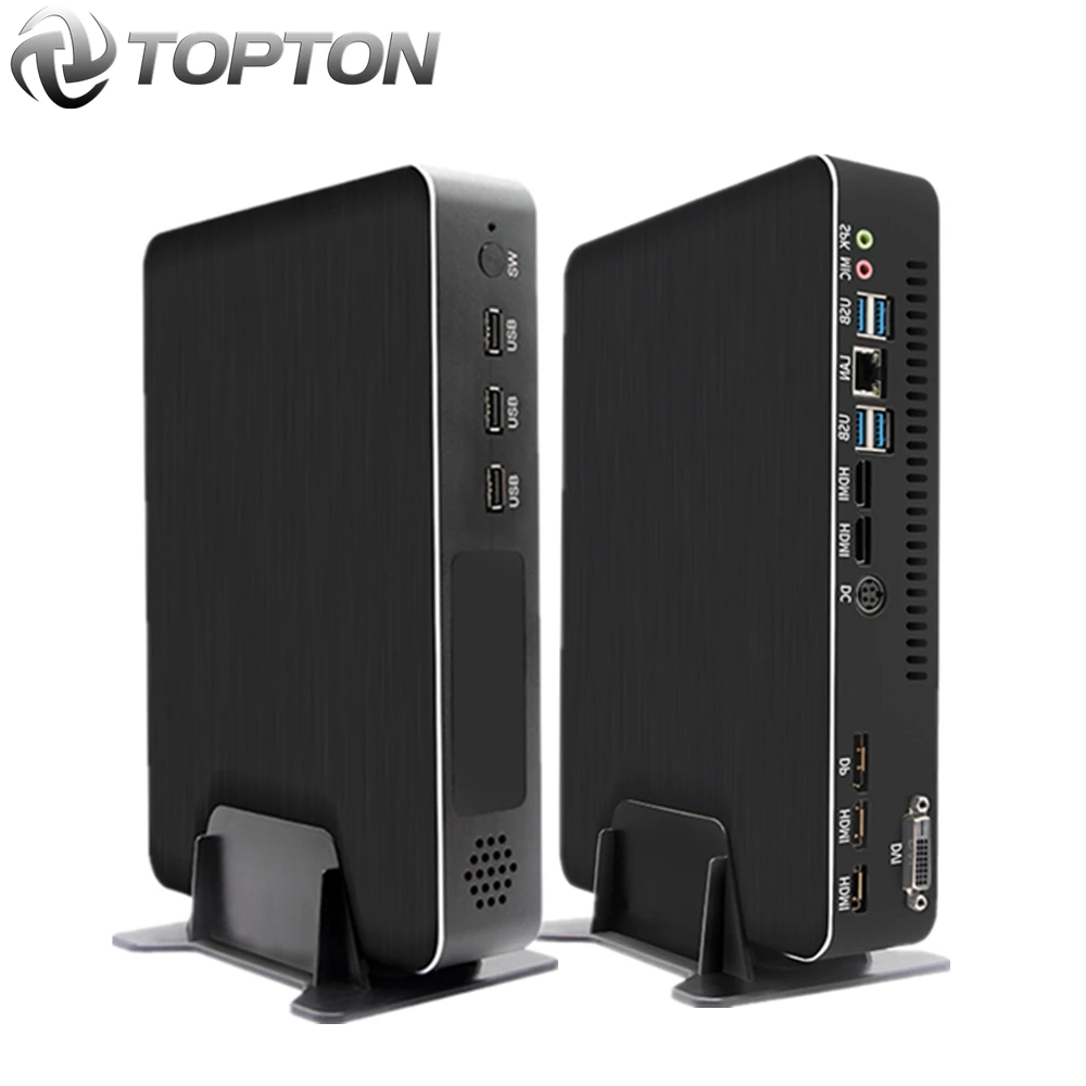 Игровой мини ПК Topton I7 8700 i5 9400F GTX1050TI 4G Nvidia GPU Win10 Pro Barebone Nettop Linux настольный компьютер