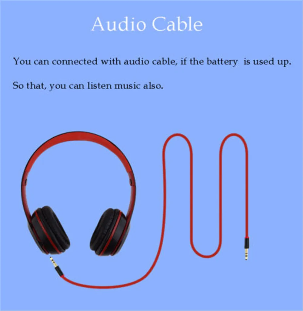 9D HIFI Stereo Foldable Wireless Headphones Bluetooth Headset with mic support SD card For mobile xiaomi iphone sumsamg tablet