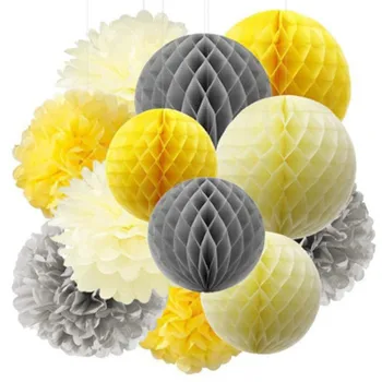 

Birthday Party Decoration Set Birthday Wedding Party Background Decor Supplies Flower Ball Honeycomb Ball Paper Lantern Sets