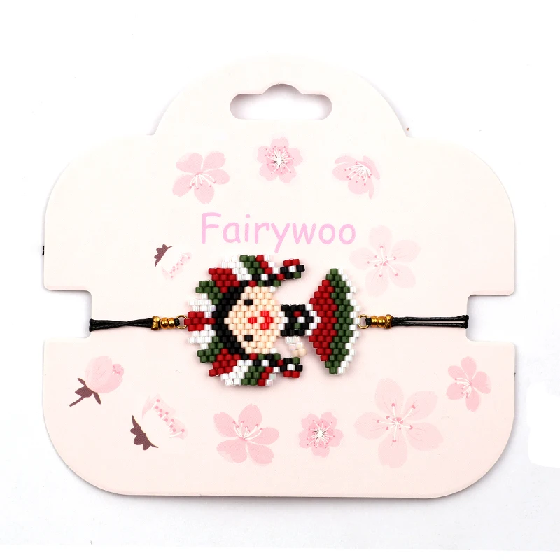 FAIRYWOO, женский браслет, милые браслеты дружбы, сглаза, браслет, регулируемые браслеты, Кошмар перед Рождеством, подарки - Окраска металла: green