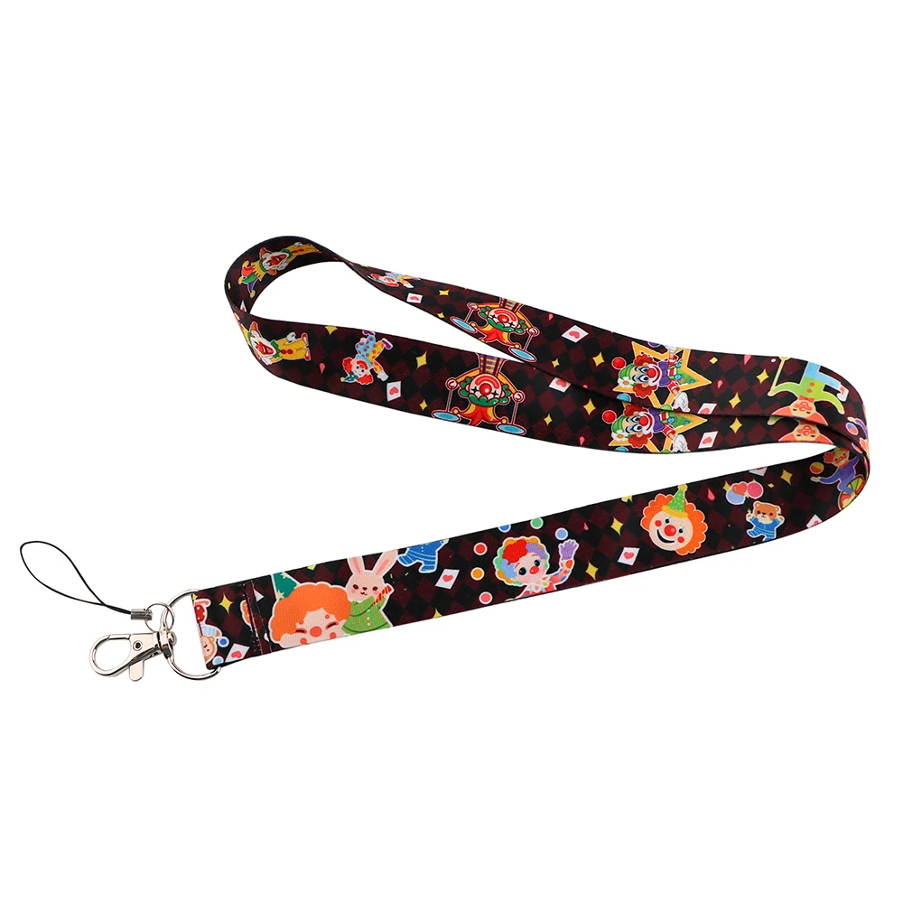 J3500 재미 있은 광대 끈 열쇠 고리 홀더 만화 영화 목 스트랩 키 체인 휴대 전화 벨트 교수형 밧줄 Lariat