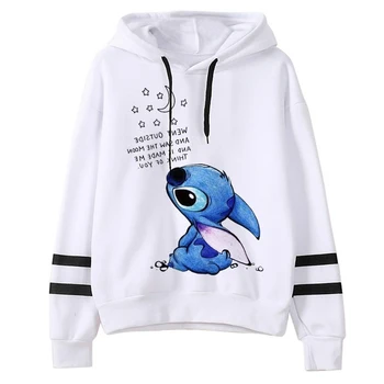 Kawaii Stitch Ohana Hoodies Women Disney Cartoon Lilo Stitch Graphic Streetwear Anime Unisex Korean Style Sweatshirts Female 4 Kawaii Stitch Ohana Hoodies Women Disney Cartoon Lilo Stitch Graphic Streetwear Anime Unisex Korean Style
