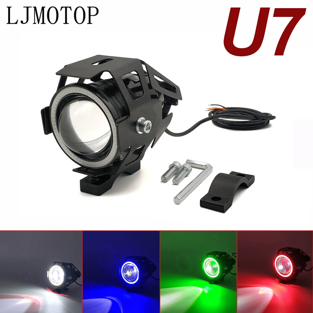 

For Kawasaki VERSYS 300X NINJA 300 250R 400R ZX14R VERSYS 1000 125W Motorcycle Headlight 3000LM Low Beam Flash U7 LED Spotlight