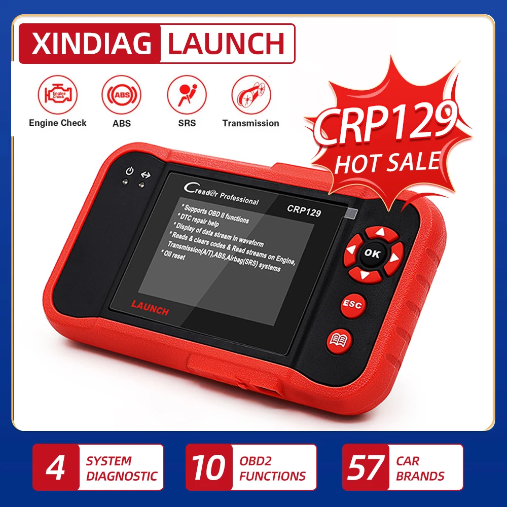 Автомобильный смарт-диагностический инструмент Launch Crp129 считыватель кодов