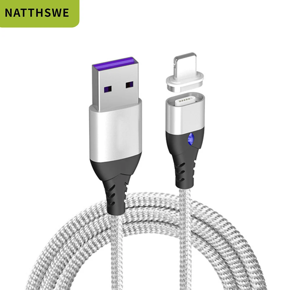 Магнитный кабель NATTHSWE Micro usb type C для быстрой зарядки Micro usb type-C Магнитный зарядный провод usb c для iphone 11 X Xr usb кабель