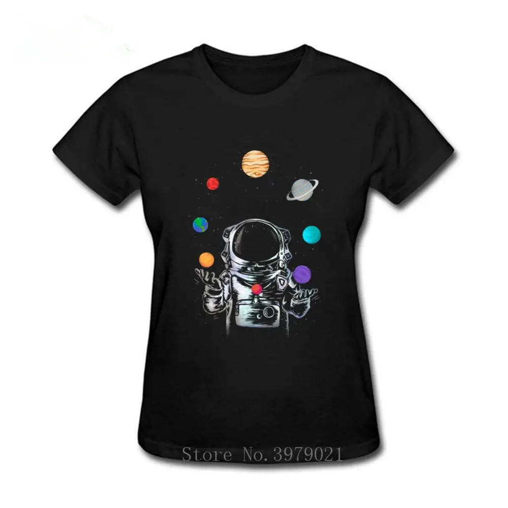 Пространства цирк Футболка женская футболка Crazy астронавт Tops &amp Tees вечерние
