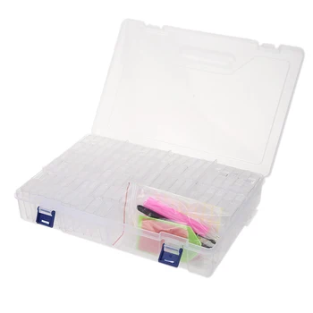 

100 Grids Plastic Beads Organizer Diamond Painting Rhinestones Storage Case Clear Plastic Empty Storage Box For Nail Art Tools #