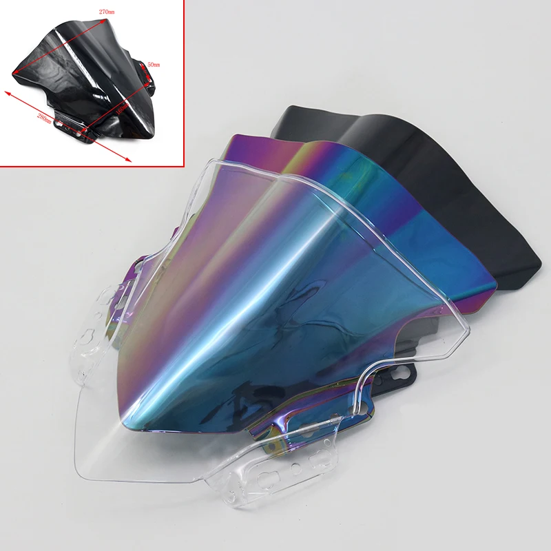 Ninja 250 2014 2015 2016 2017 Motorcycle Windproof Windshield Windscreen For KAWASAKI Ninja 250 SL 2014-2017