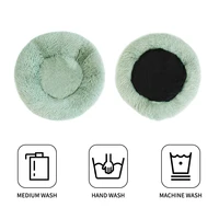 Lit pour chien Super doux, Long beignet en peluche, chenil rond pour chien, tapis de coussin confortable et moelleux, chaud d'hiver pour maison de chien et de chat, entrepôt ue 5