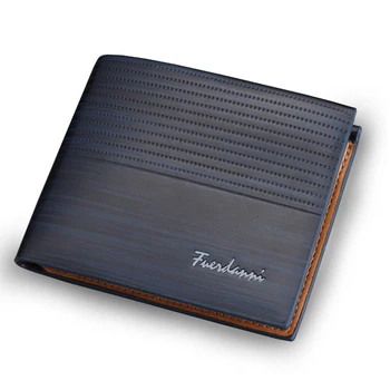 

Bifold Leather Embossing Short Wallet Purse Credit Card Fabala ID Holder Men