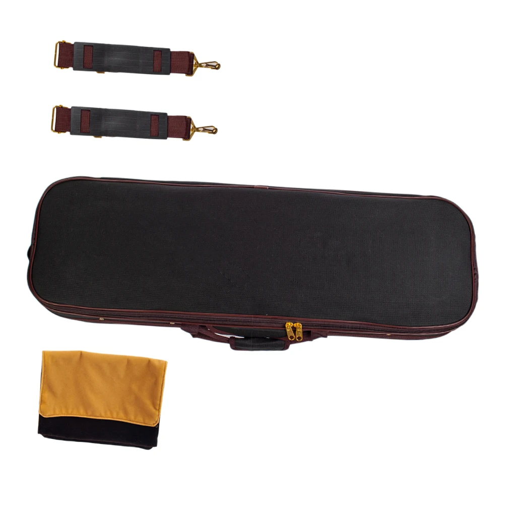 Professional Full Size Violin Fiddle Storage Box Case Organizer Hand Carry& Shoulder for Violinist Students Music Lovers