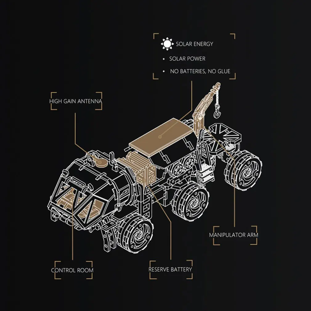 Деревянная Солнечная Электропитание механическая модель 3D мобильное пространство Охота Diy креативная модель игрушка подарок для взрослых детей