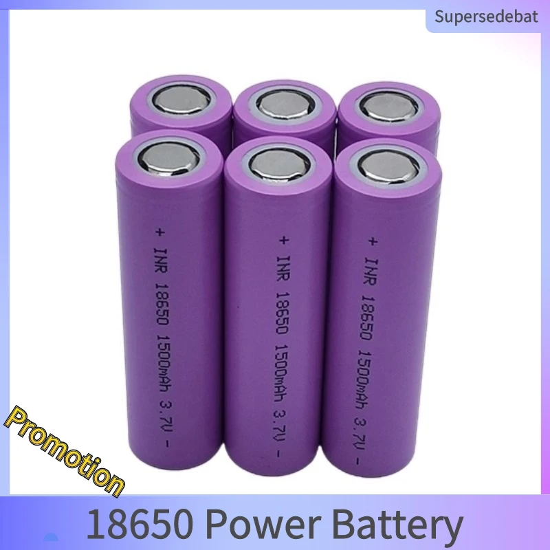 6pcs 1300 mah INR18650 3.7 v Lithium Rechargeable Battery INR18650