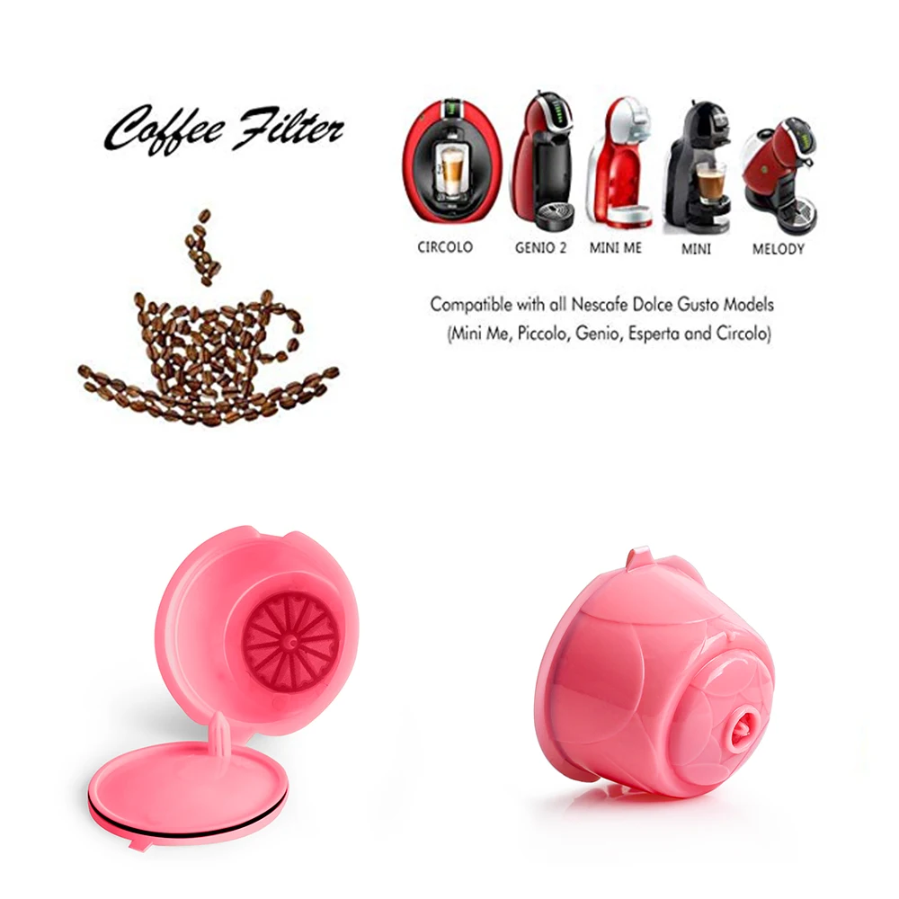 3 пачки, 6 пачек, цветочные капсулы Dusto rмногоразового использования, Nescafe DolceGusto, Экологичные многоразовые капсулы, фильтр PP DolceGusto