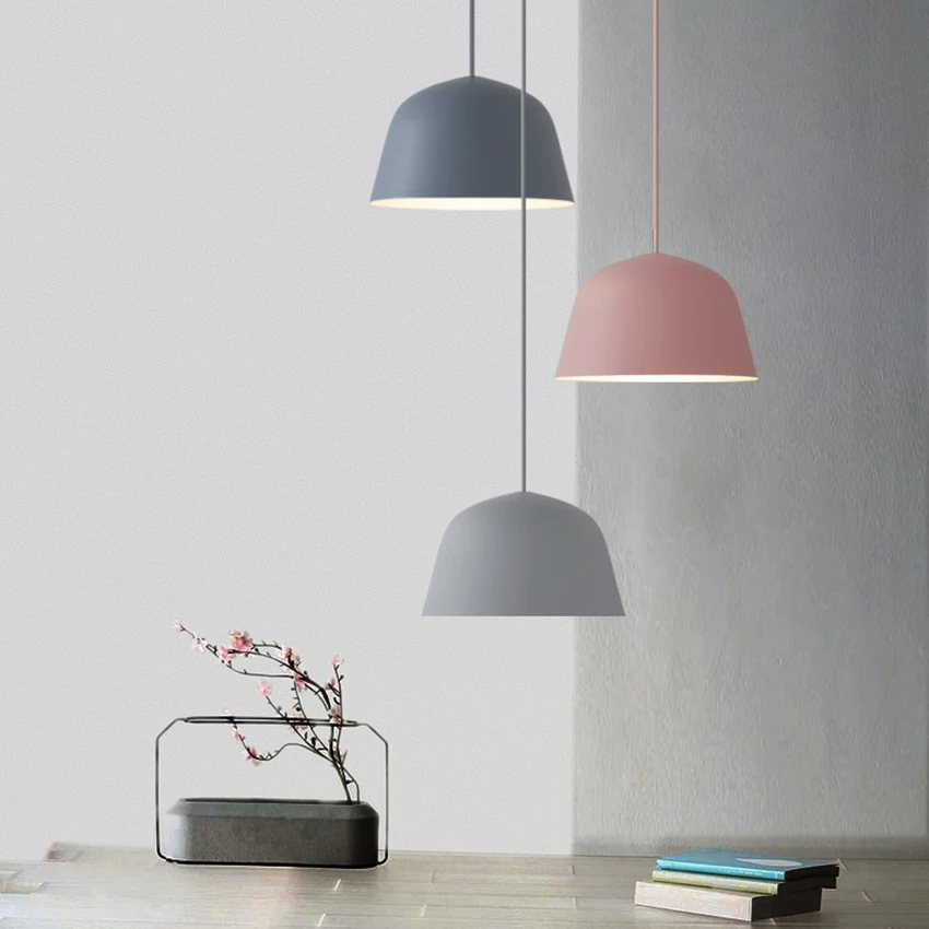 

Modern Colorful Macaron LED Pendant Lights Lighting Nordic Loft Design Pendant Lamps Cafe Bar Bedroom Restaurant Decor Luminaire