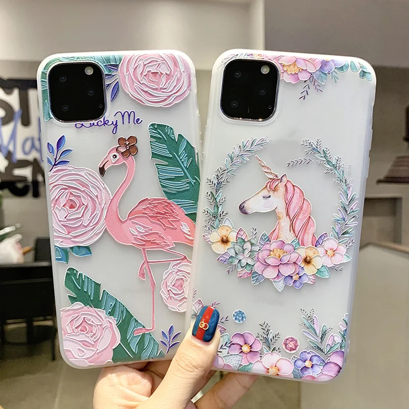 

WTSZKL Painted Soft Silicone Case For iPhone 11 Pro Max Case Shockproof Cover For iPhone 11 Pro Xs Max Xr X Shell Coque Capa