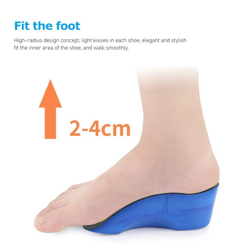 1 пара Высокое качество унисекс Для женщин Для мужчин увеличивающие рост стельки массирующие невидимая Половина силиконовые стельки для обуви на Лифты по уходу за ногами