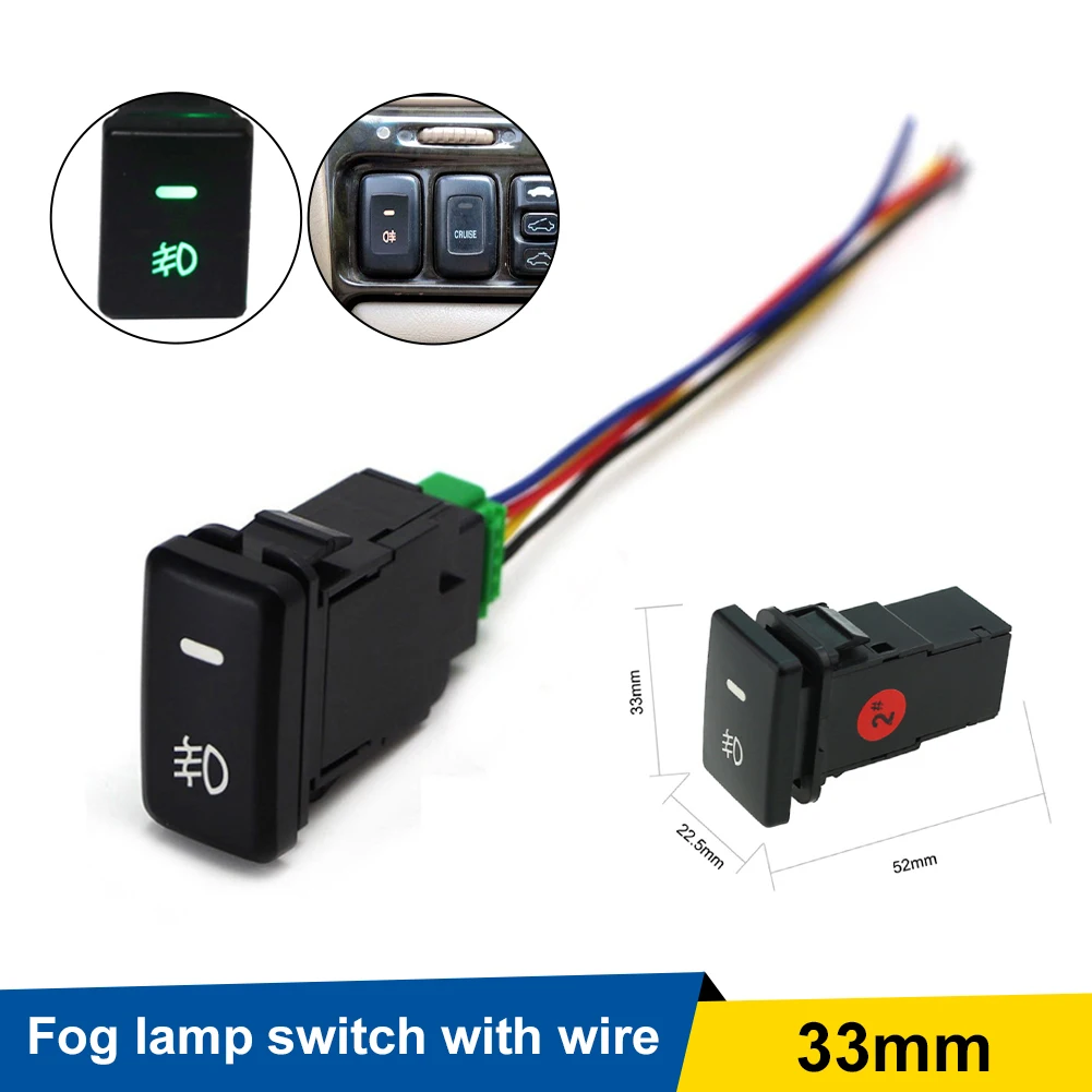 Авто Противотуманные фары Дневные Фары бордовый переключатель 12V 4-Pin кнопочный