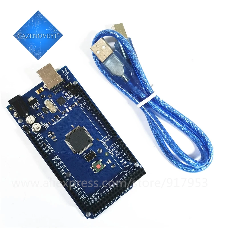 Mega 2560 R3 Mega2560 REV3 Совет ATmega2560-16AU + кабель USB ATMEGA16U2 совместимый версии для Arduino Mega 2560 r3 в наличии