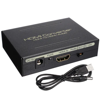 

HDMI Audio Extractor 1080P HDMI to HDMI Audio Splitter Optical Toslink SPDIF Audio Adapter Converter for TV HDMI Splitter