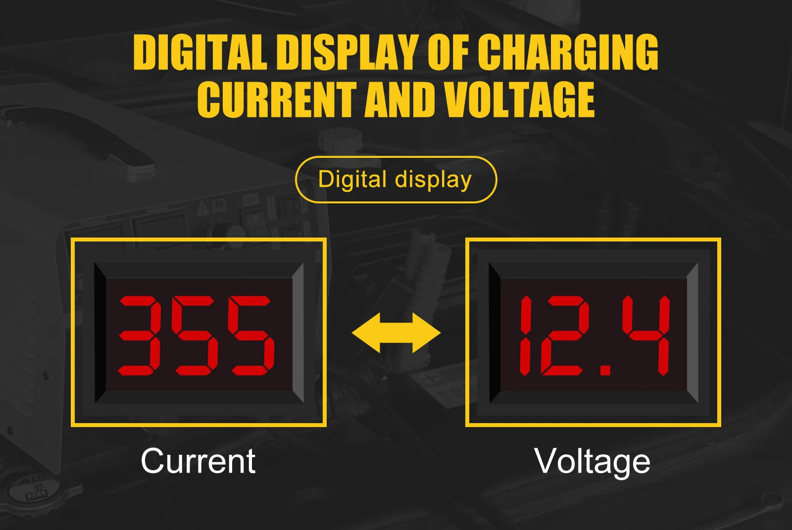 AUTOOL EM315 2 в 1 автомобиль скачок стартер 12/24V Quick Charge скрытый рычаг Авто Батарея Зарядное устройство с ЖК-дисплей Дисплей и соединительные кабели