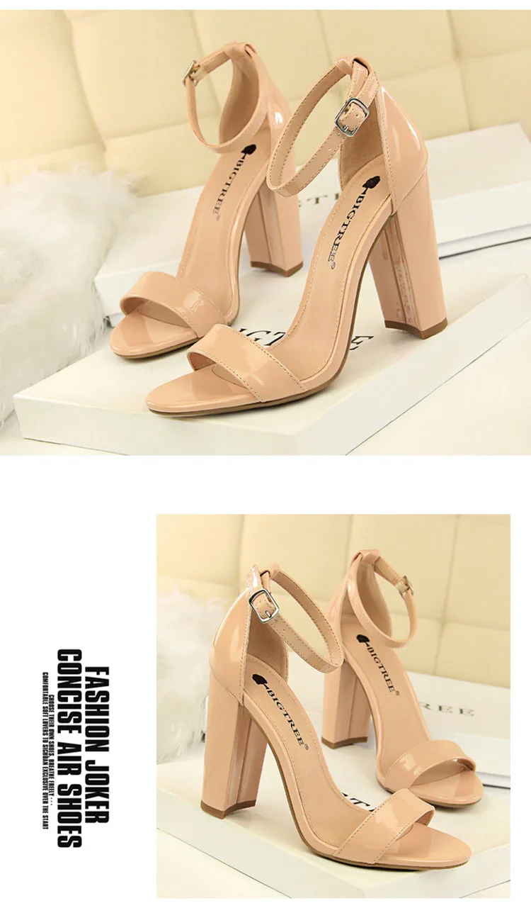 2019 г., новые женские босоножки женская обувь из лакированной кожи на высоком каблуке пикантные женские туфли-лодочки модная свадебная обувь