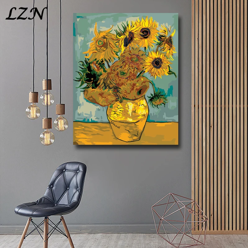 

Van Gogh Sunflower Painting Art Posters Prints Drawing Vintage Pictures Unframed Wall Deco for Modren Livingroom Home Decoration