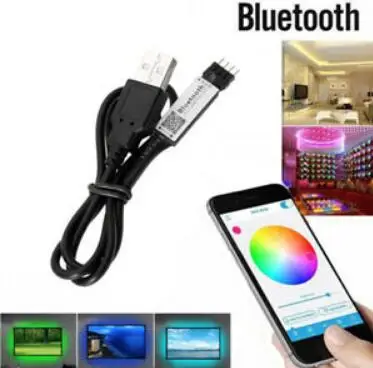 Bluetooth 4,0 USB Управление; DC 5V РФ ИК пульт дистанционного Музыка регулятор освещенности с дистанционным управлением светодиодный мини контроллер для SMD 3528 5050 2835 Светодиодные RGB ленты - Цвет: bluetooth type 1