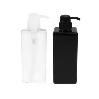 

650ml Shower Gel Bottles Containers Toiletry Bottles Refillable Shampoo Container Liquid Bottle Black and White