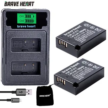 

2x bateria LP E17 LP-E17 battery LP-E17 LPE17 For Canon EOS 760D Kiss 8000D Rebel T6s 750D Kiss X8i Rebel T6i M3 LP-E17 LP E17