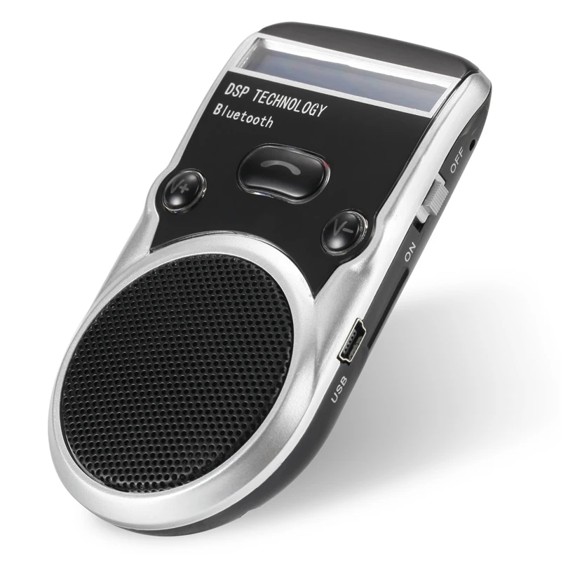 Солнечная энергия Lcd автомобильный Bluetooth комплект громкой связи Hands Free адаптер Aux приемник Громкая связь для мобильного телефона сигарета Li